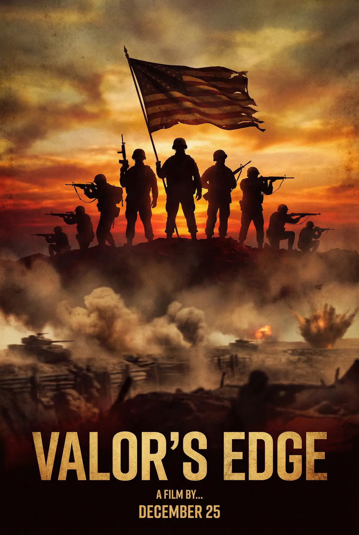 啄木鸟 出品战争史诗片《铁血意志》电影海报